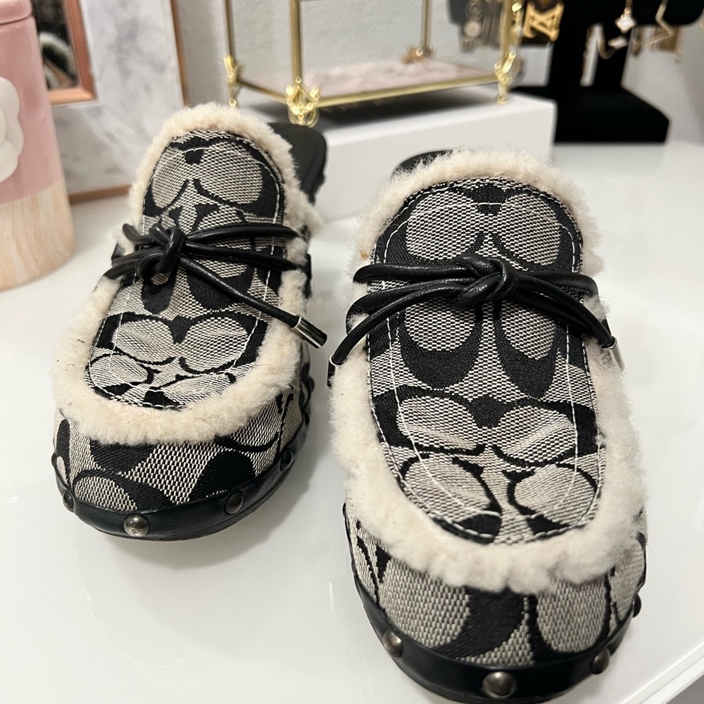 Coach Mules/ Clogs with Coach Signature Cs